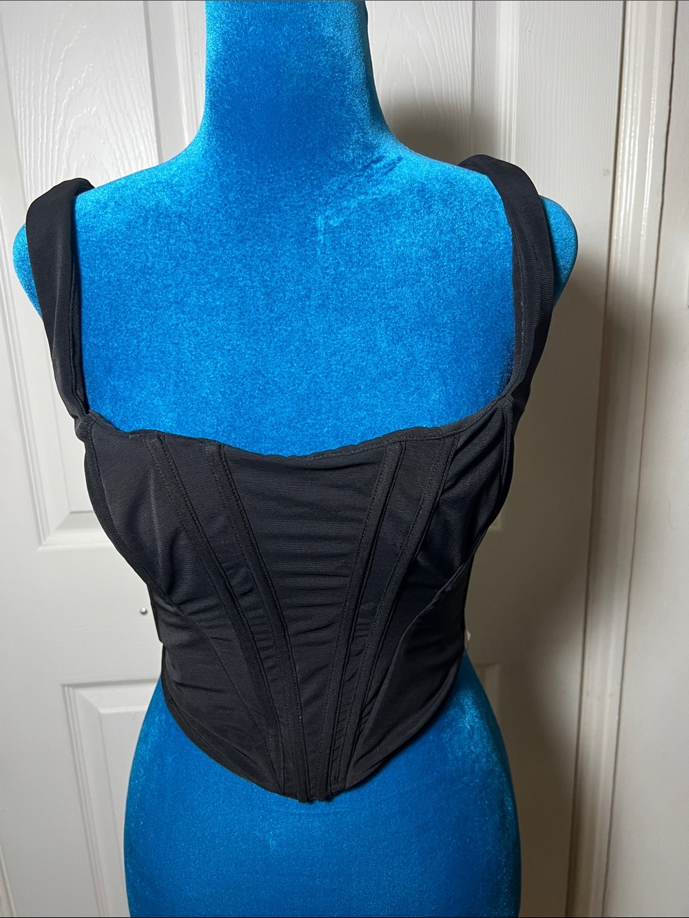 House of CB London Black Mesh Corset Top Women’s XS